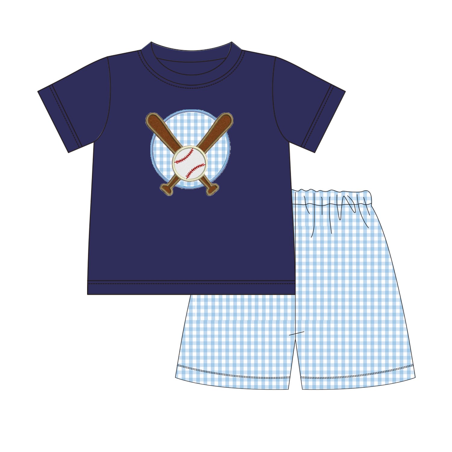Wholesale Custom Design baseball applique casual comfortable baby boy bubble romper