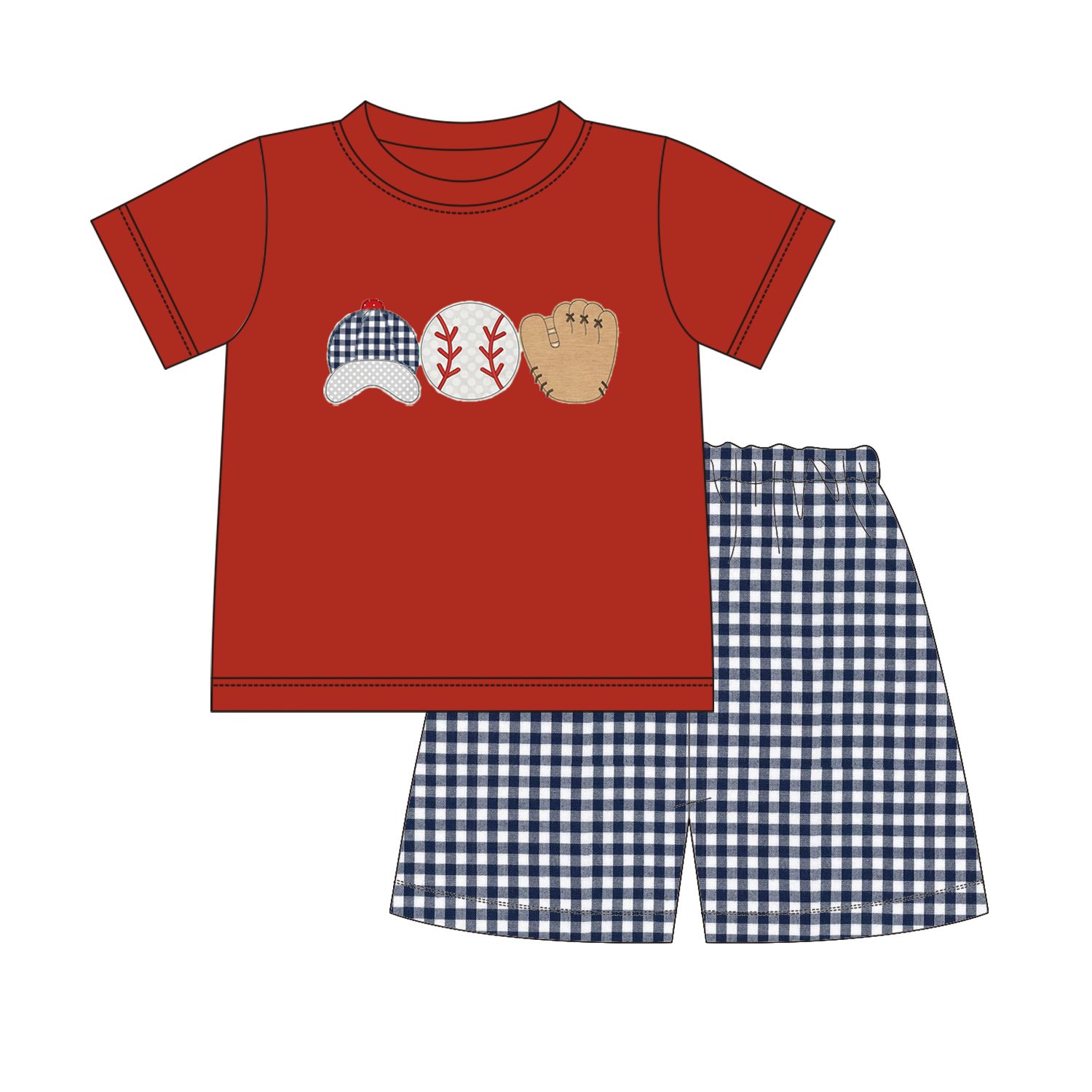 Wholesale Custom Design baseball applique casual comfortable baby boy bubble romper