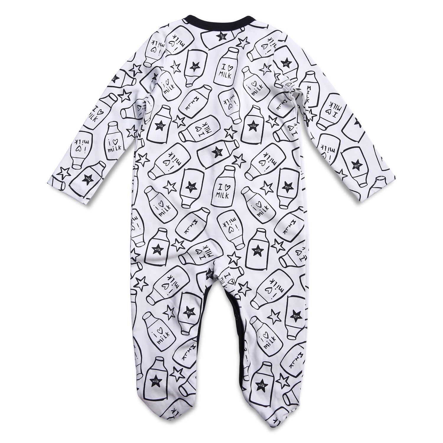 Organic Cotton Print Newborn Baby Clothes Footie Toddler Pajamas Boy Girl Baby Rompers 100 Cotton
