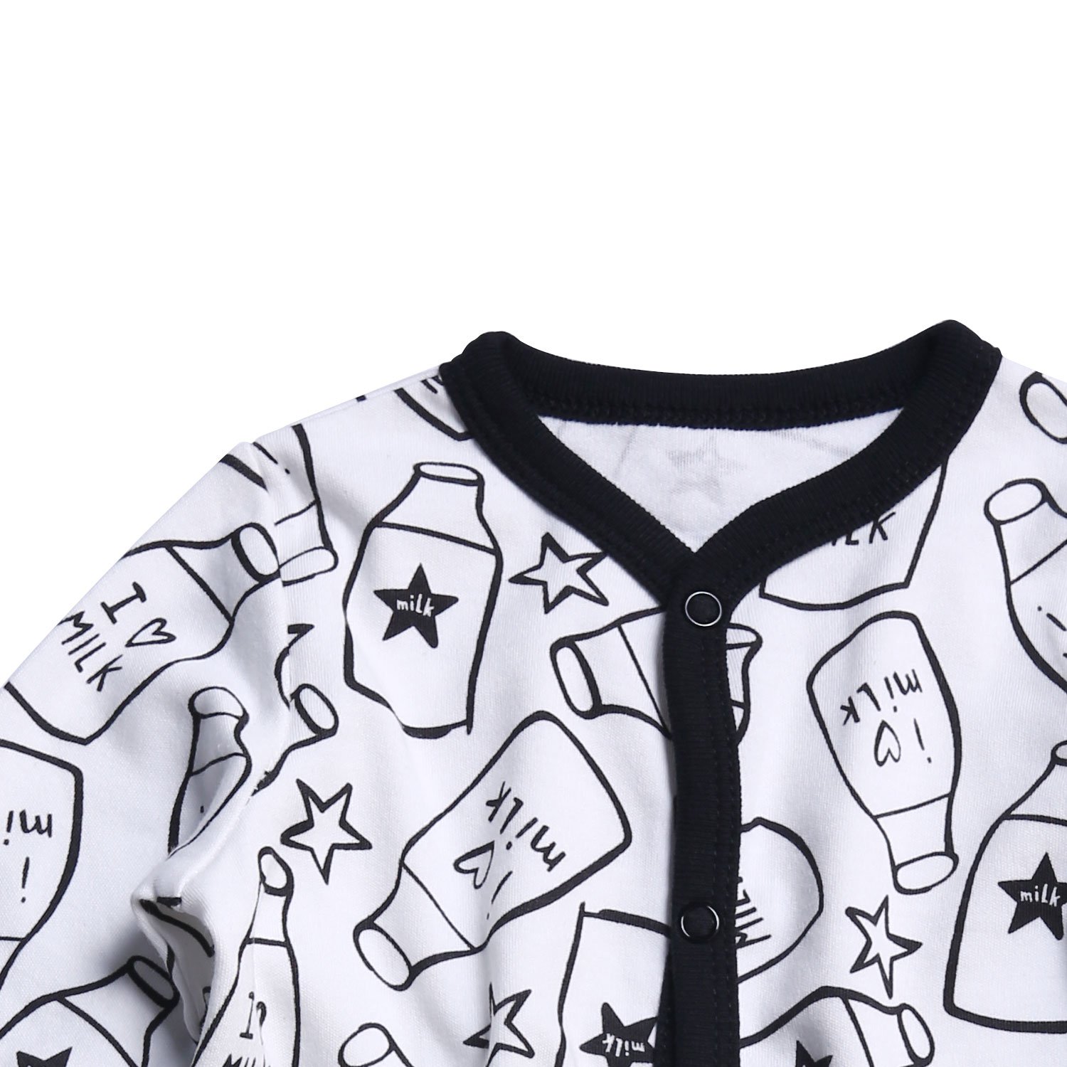 Organic Cotton Print Newborn Baby Clothes Footie Toddler Pajamas Boy Girl Baby Rompers 100 Cotton