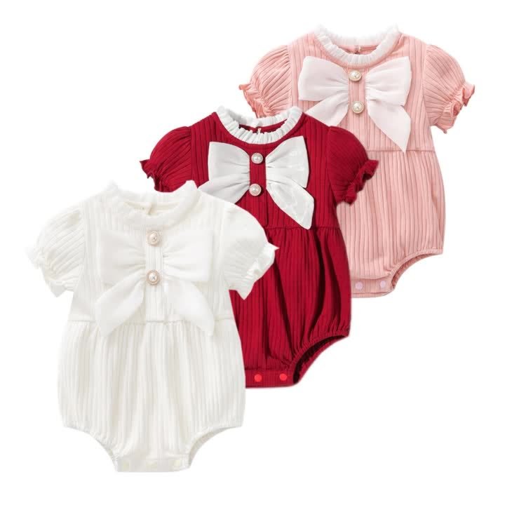 Trend Gadget's Funny Cute Sweet One Two Three Donut Print Romper Baby Luxury Style 0-24 Months Spring Winter Seasons SLBR-021