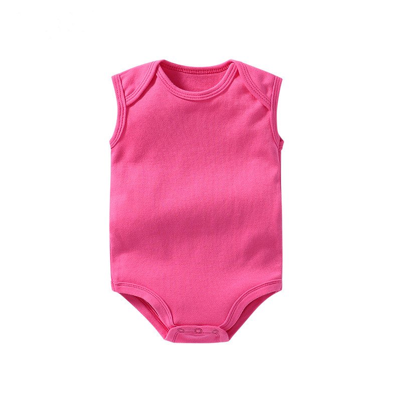 Factory supply 100% cotton sleeveless baby romper for summer