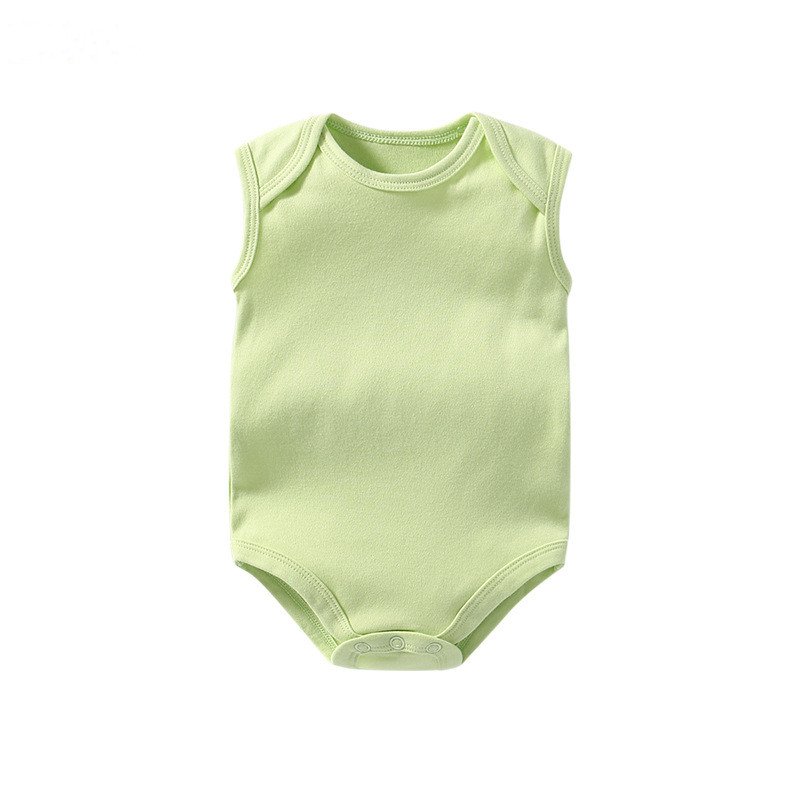 Factory supply 100% cotton sleeveless baby romper for summer