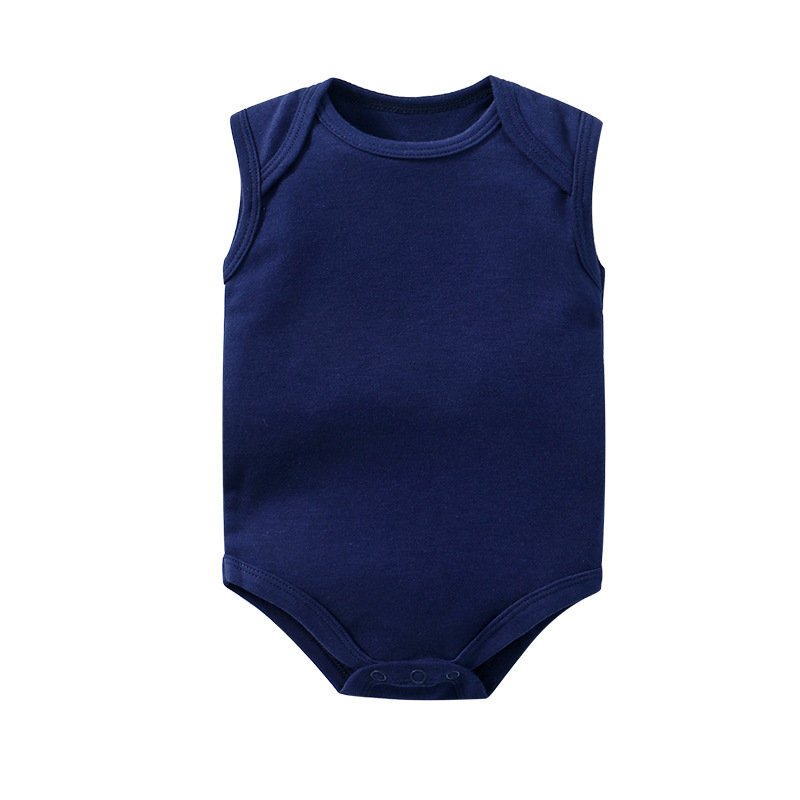 Factory supply 100% cotton sleeveless baby romper for summer