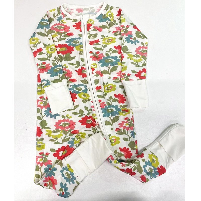 GOTS GRS Bamboo Baby Clothes Toddler Kid Pajamas Sleepwear Printing Footie Two Way Double Zipper Bamboo Fiber baby rompers