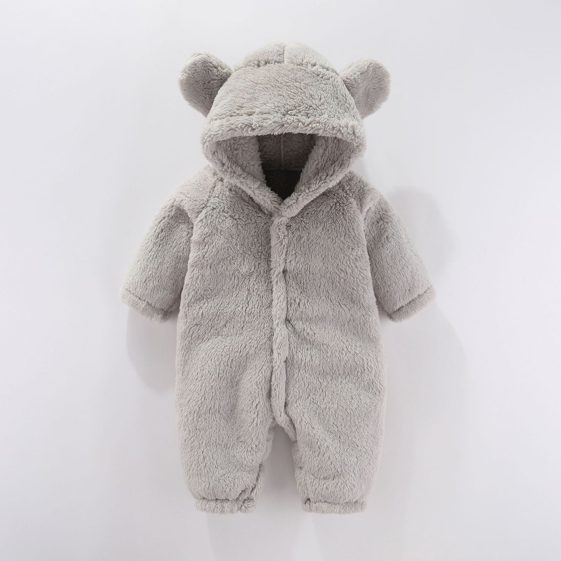 6 Colors Factory Outlets Winter berber Fleece Cute Bear Plush Animal Babys Newborn Infants Clothing Clothes Winter Baby Romper