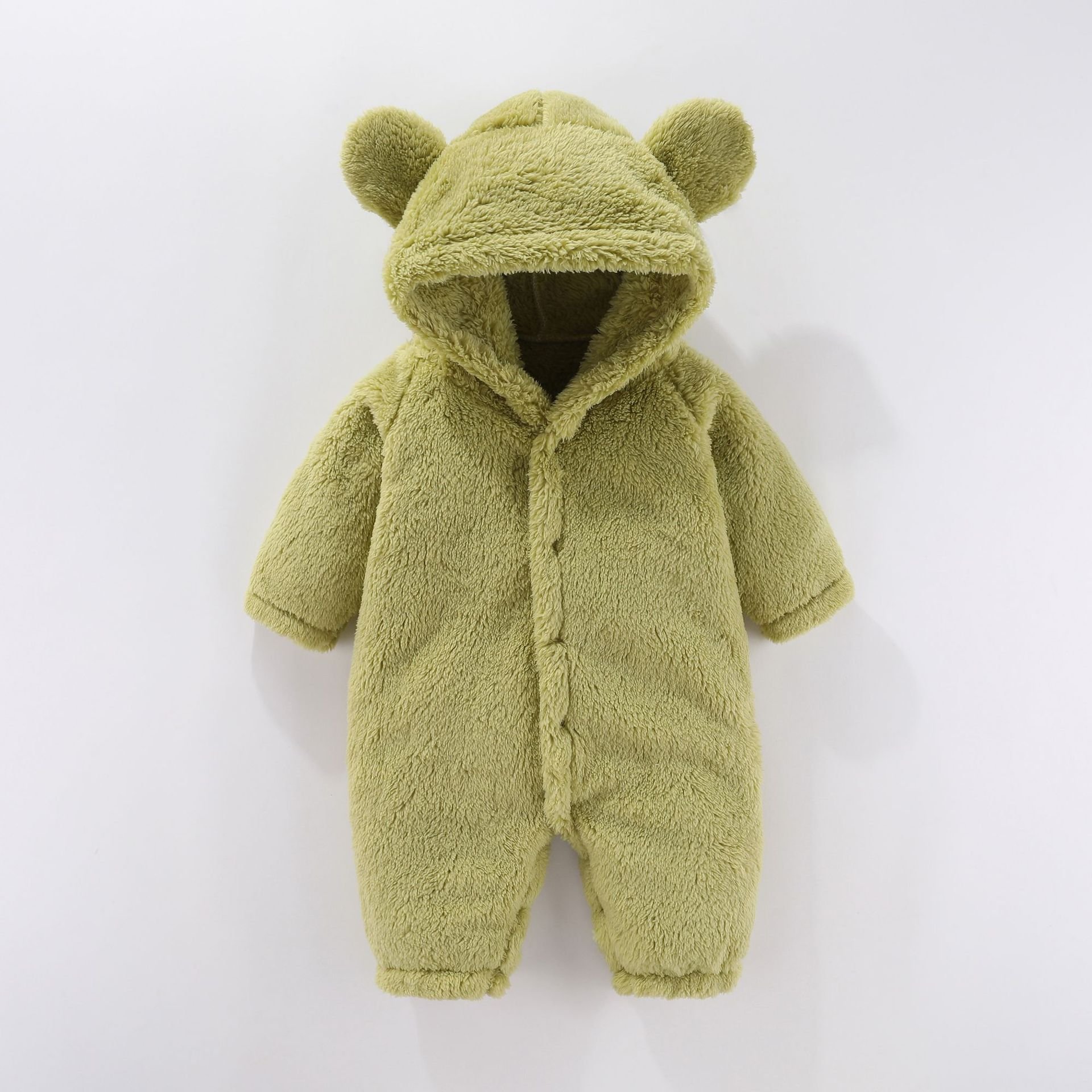 6 Colors Factory Outlets Winter berber Fleece Cute Bear Plush Animal Babys Newborn Infants Clothing Clothes Winter Baby Romper