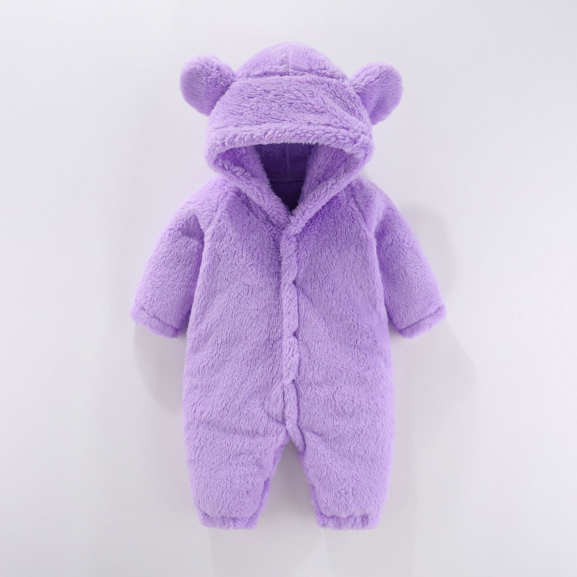 6 Colors Factory Outlets Winter berber Fleece Cute Bear Plush Animal Babys Newborn Infants Clothing Clothes Winter Baby Romper