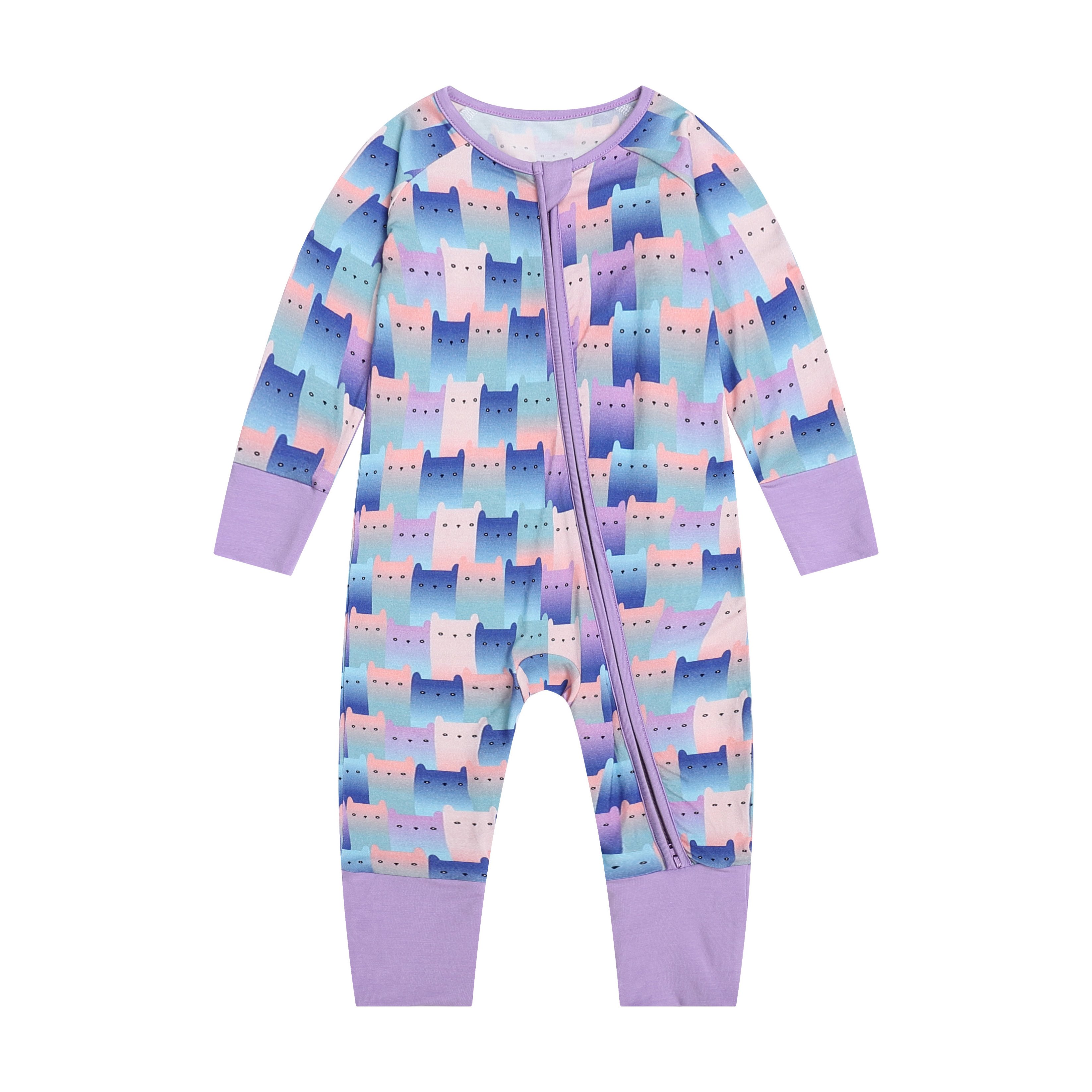 2023 Custom Baby Bamboo pajamas Clothing Newborn Girl Boutique Bamboo Baby Romper Zipper Footie Bamboo Baby Clothes