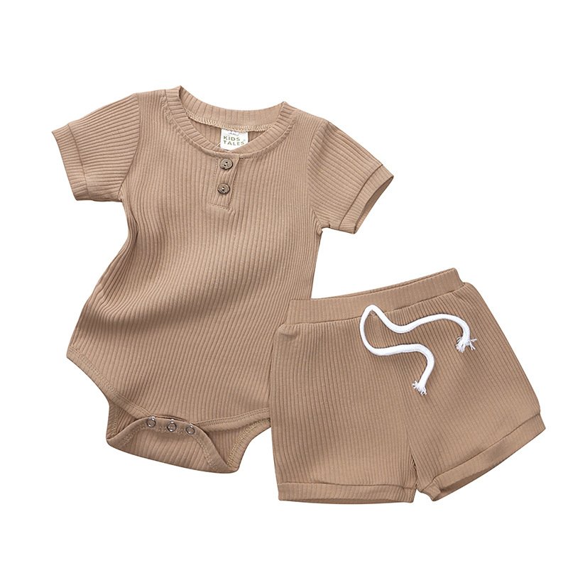 Summer baby one-piece pit strip pajamas shorts suit triangle romper shorts baby children's home clothes