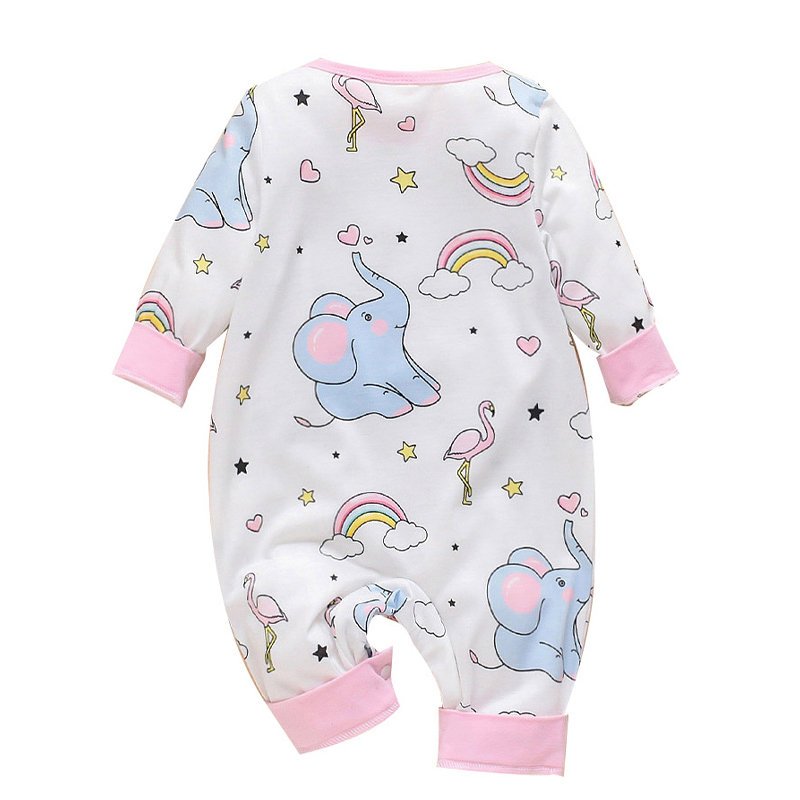 Custom baby romper long sleeve printing organic cotton baby clothes romper girls