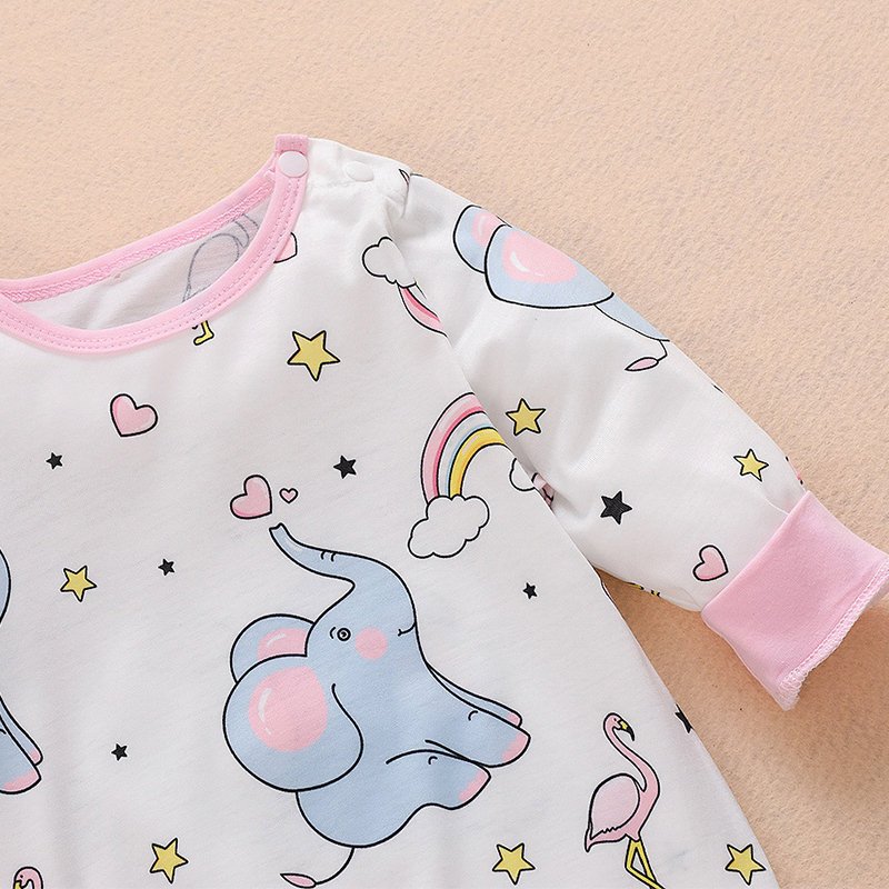 Custom baby romper long sleeve printing organic cotton baby clothes romper girls