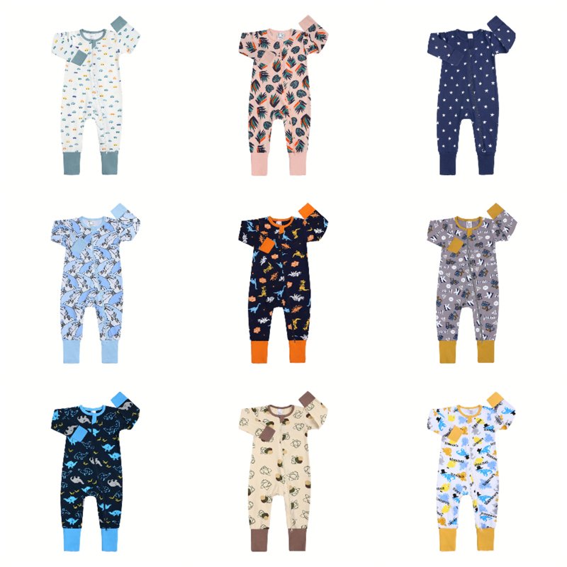 Custom newborn baby rompers toddler baby clothes wholesale jumpsuit cotton toddler boys girls clothing