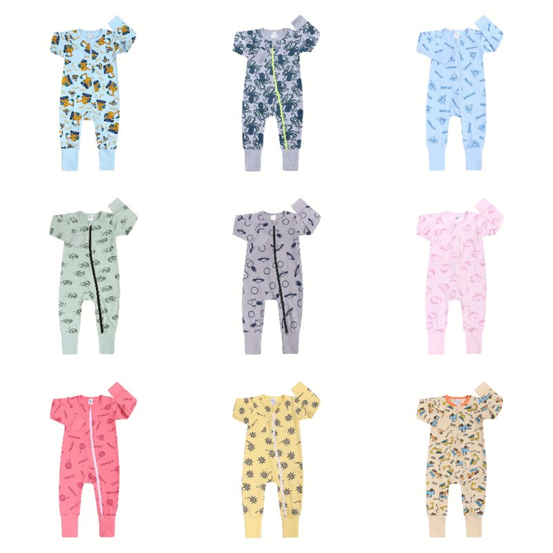 Custom newborn baby rompers toddler baby clothes wholesale jumpsuit cotton toddler boys girls clothing