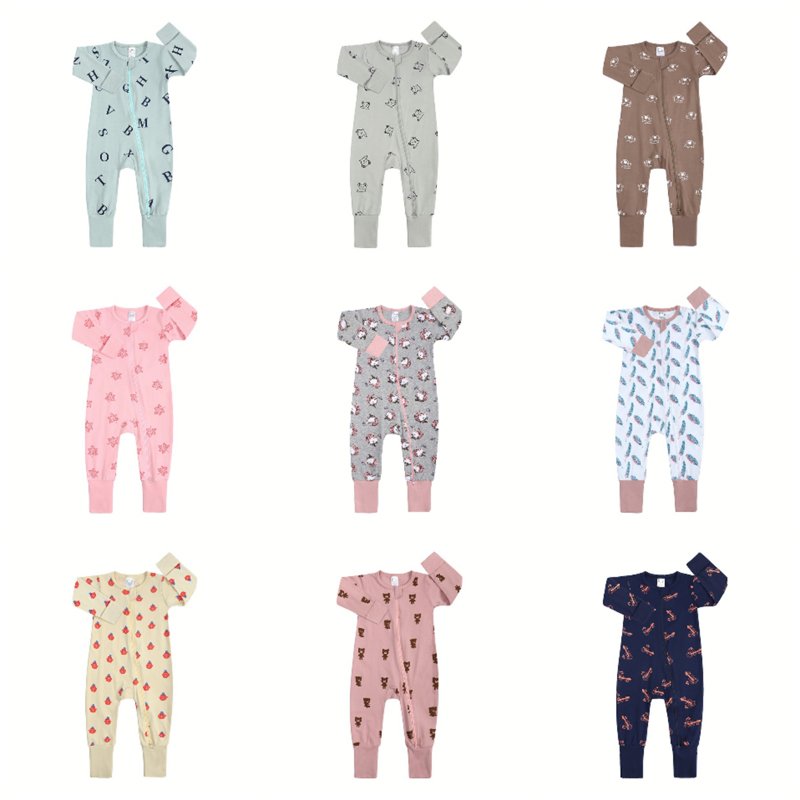 Custom newborn baby rompers toddler baby clothes wholesale jumpsuit cotton toddler boys girls clothing