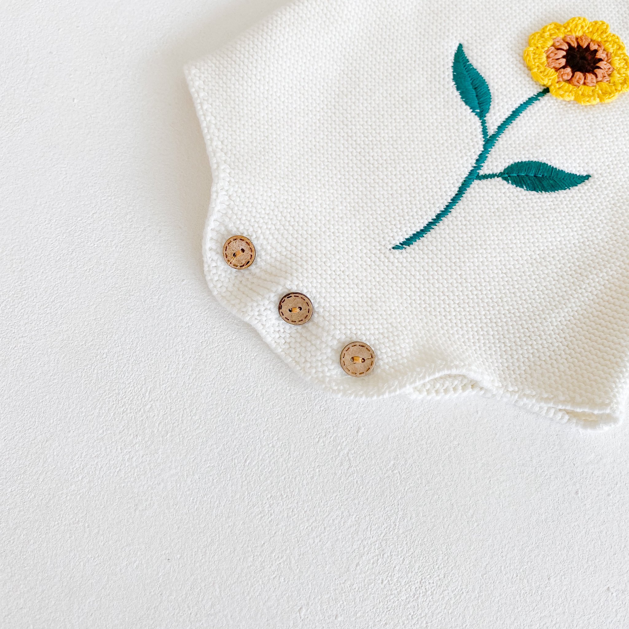 ins 2023 autumn organic cotton baby rompers baby girl strap cropped knitted woolen jumpsuit romper clothes