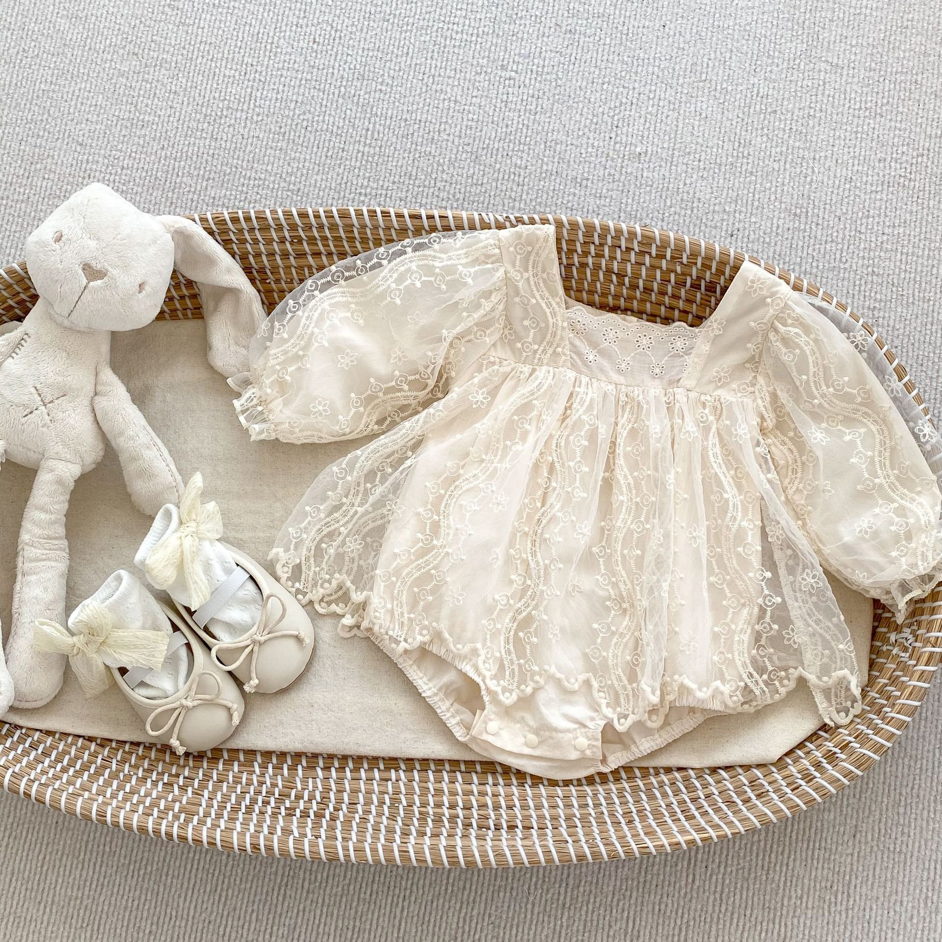 Sweet Infant Kids Baby Girls Long Sleeve Lace Jumpsuit Spring Autumn Newborn Baby Girls Princess Clothes Rompers lbc