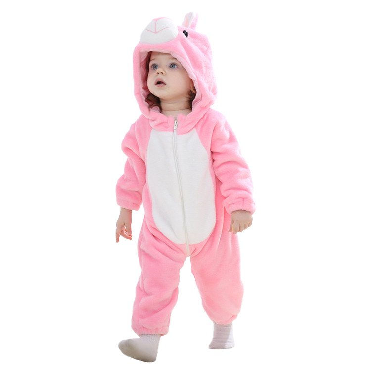 Hight Quality Set Newborn Baby Romper Cartoon Animal Stitch Dinosaur Bodysuit Onesie Flannel Kigurumi Full Casual 100% Polyester