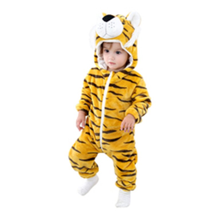 Hight Quality Set Newborn Baby Romper Cartoon Animal Stitch Dinosaur Bodysuit Onesie Flannel Kigurumi Full Casual 100% Polyester