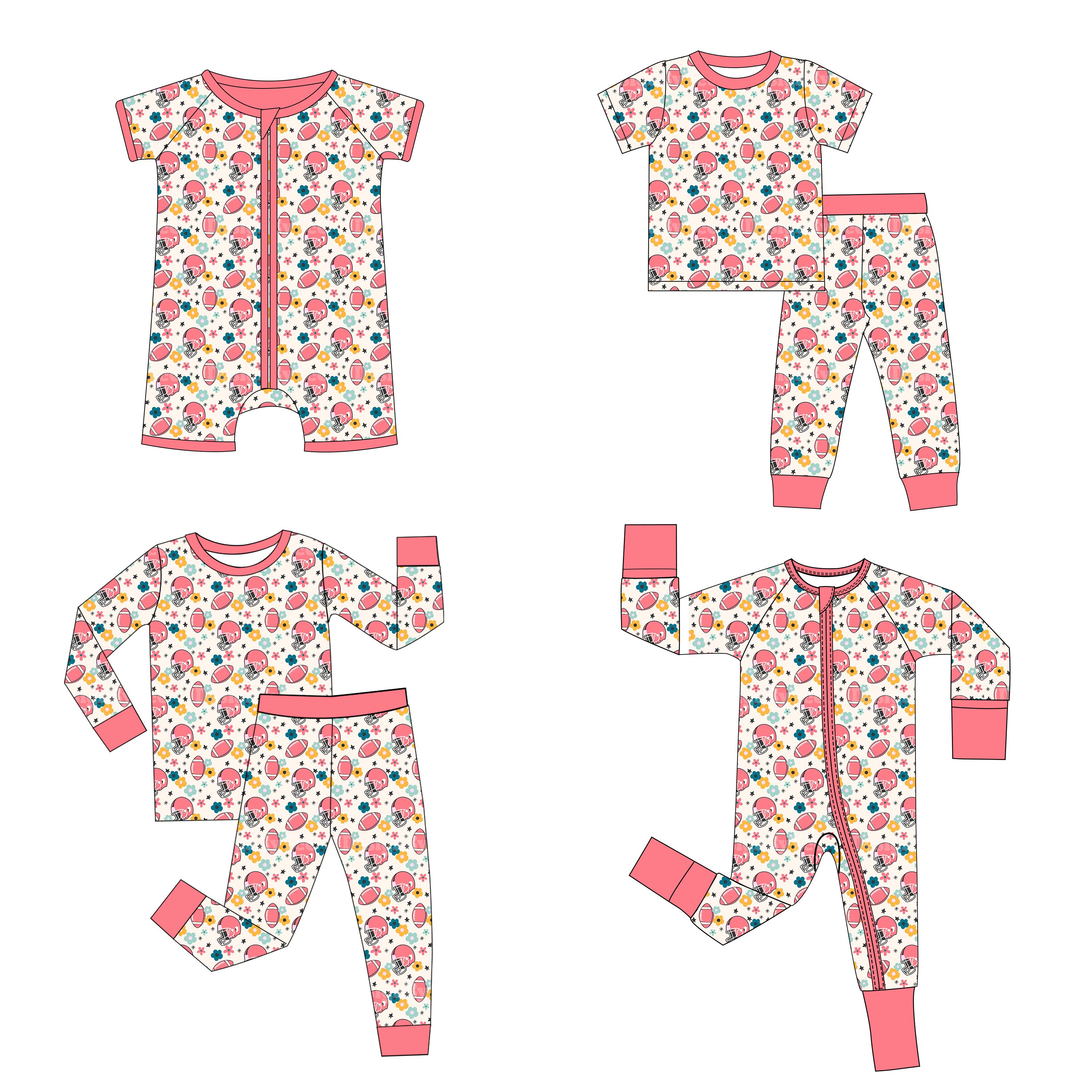 OEM ODM RTS Cheap custom factory low moq bamboo zippy colorful zipper soft baby footie romper pajamas bamboo clothes0-3M