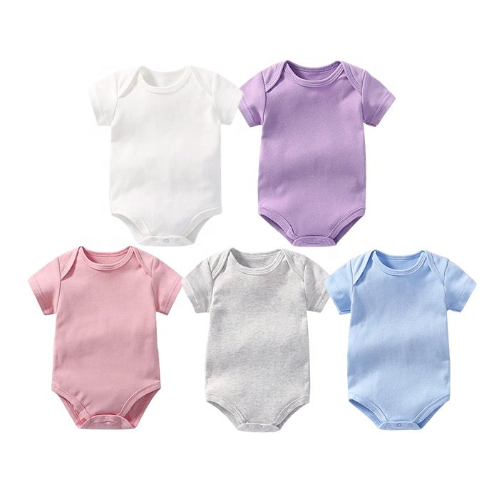 Newborn clothing short sleeve baby rompers bodysuit for boys girls