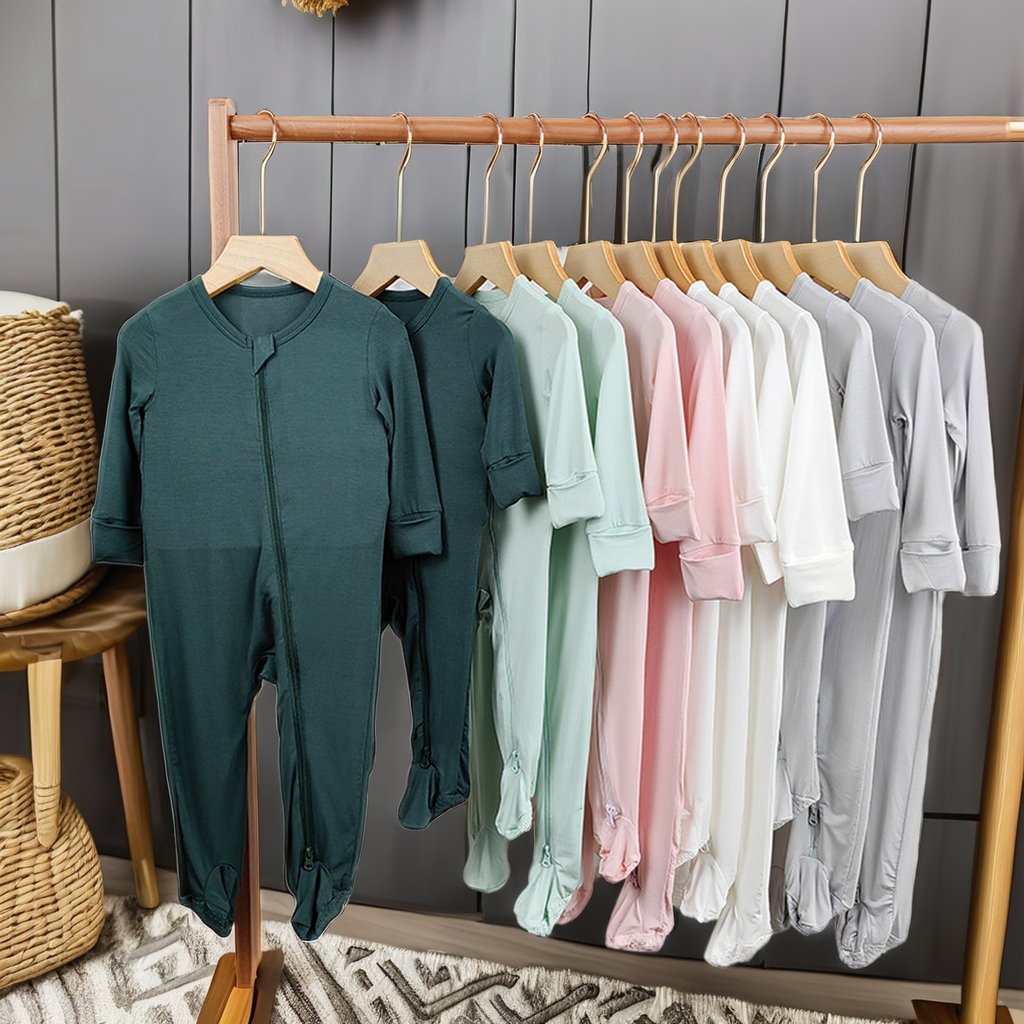 Manufacturers Custom Bamboo Baby Clothes Wholesale New Born Bamboo Baby Romper Set Viscose Spandex Boutique Onesies Baby Clothes