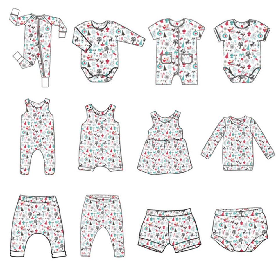 Manufacturers Custom Bamboo Baby Clothes Wholesale New Born Bamboo Baby Romper Set Viscose Spandex Boutique Onesies Baby Clothes