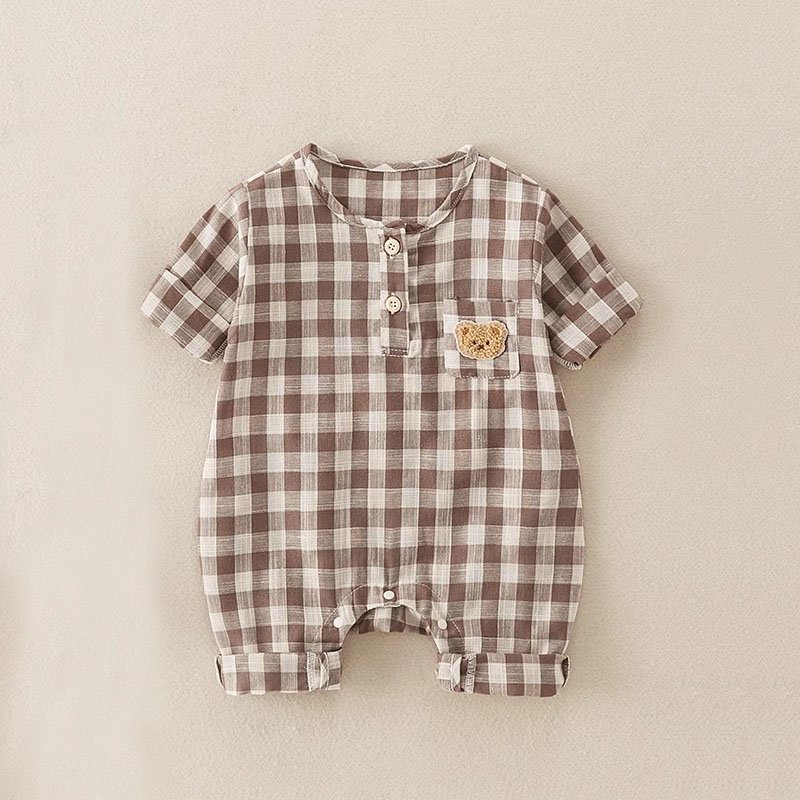 checkered baby onesie