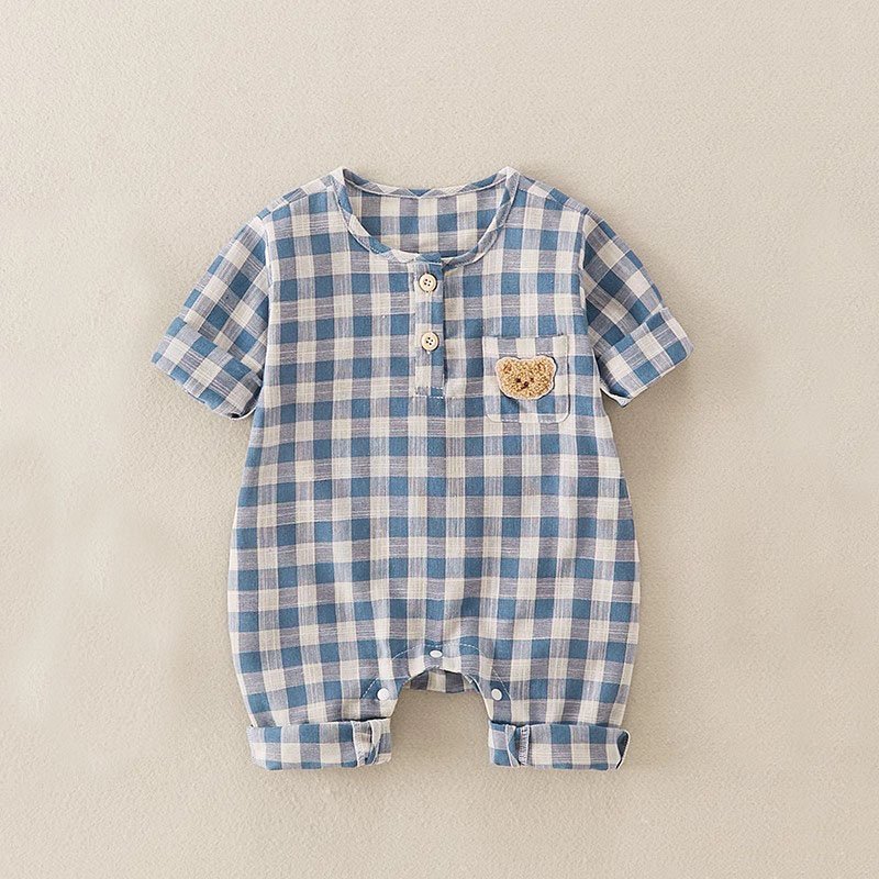 checkered baby onesie