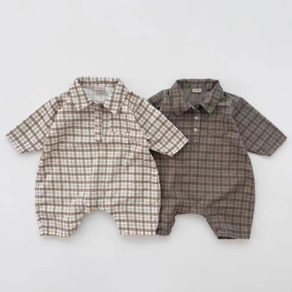 checkered baby onesie