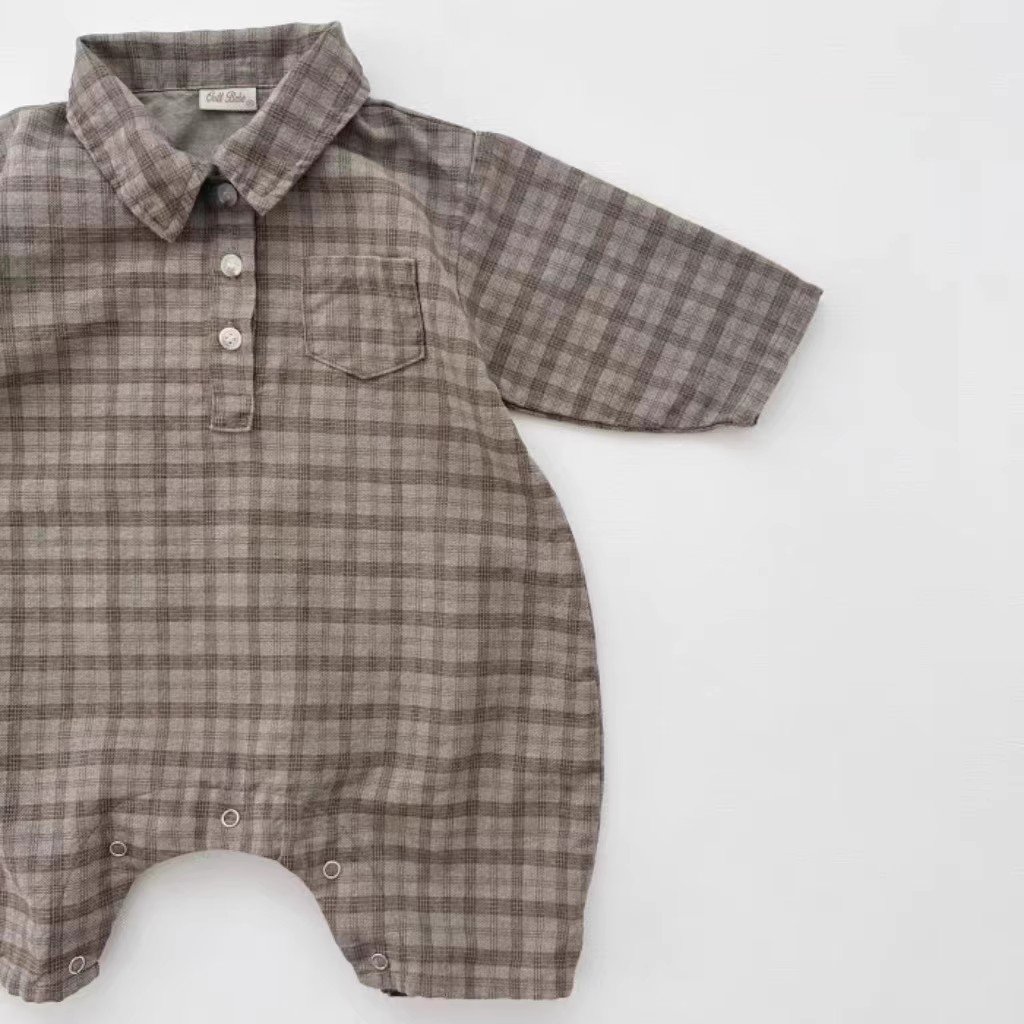 checkered baby onesie