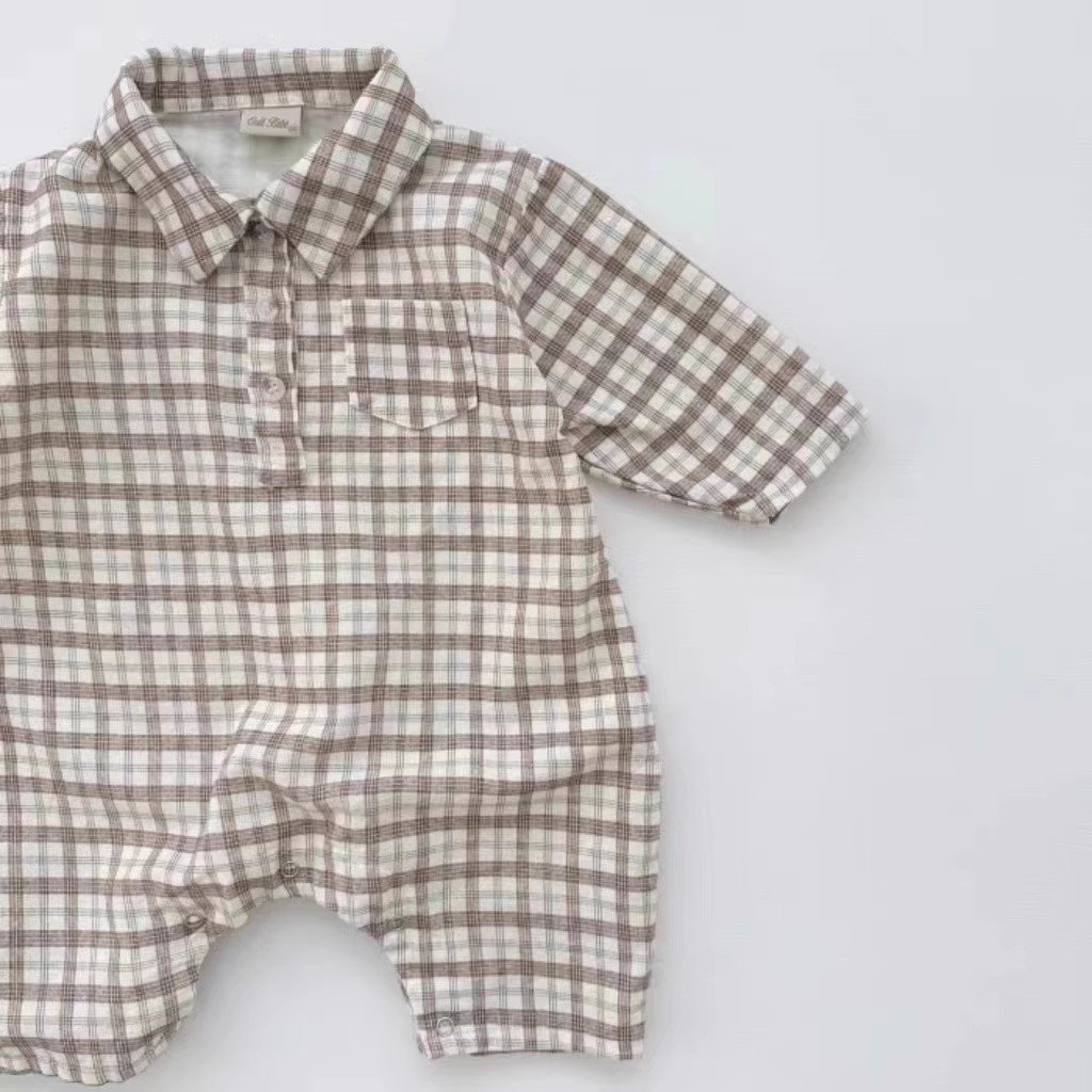 checkered baby onesie