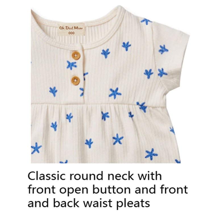 New summer baby natural organic cotton round neck front Baby Rompers short sleeved knitted printing Bamboo fiber Baby onesies