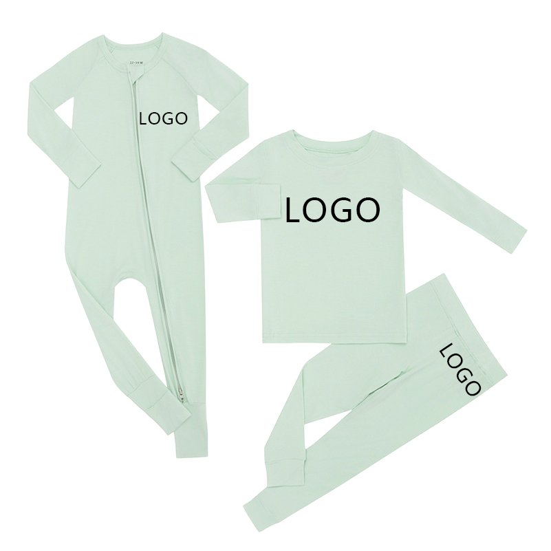 Rarewe Factory Custom Baby Romper Pajamas Set High Quality Bamboo Viscose Fibre Baby Clothes Custom Blank Onesie Romper For ODM