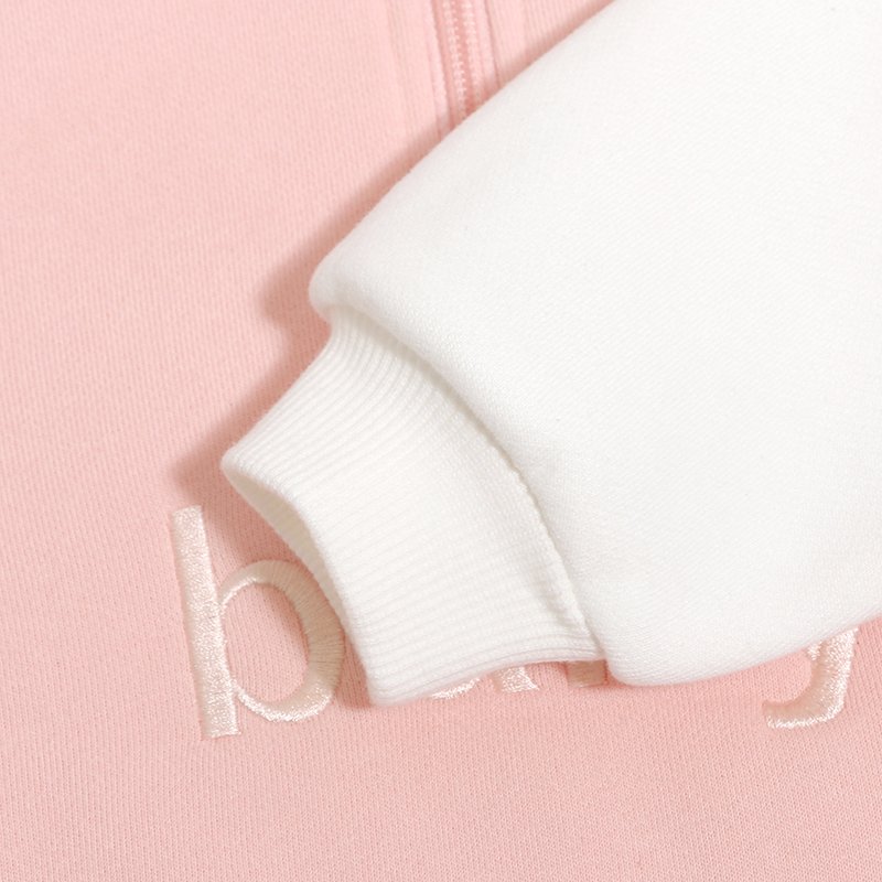 Wholesale Kids Clothes Fall Warm Custom Embroidery Print Casual Pullover With Zipper Long Sleeve Newborn Baby Romper