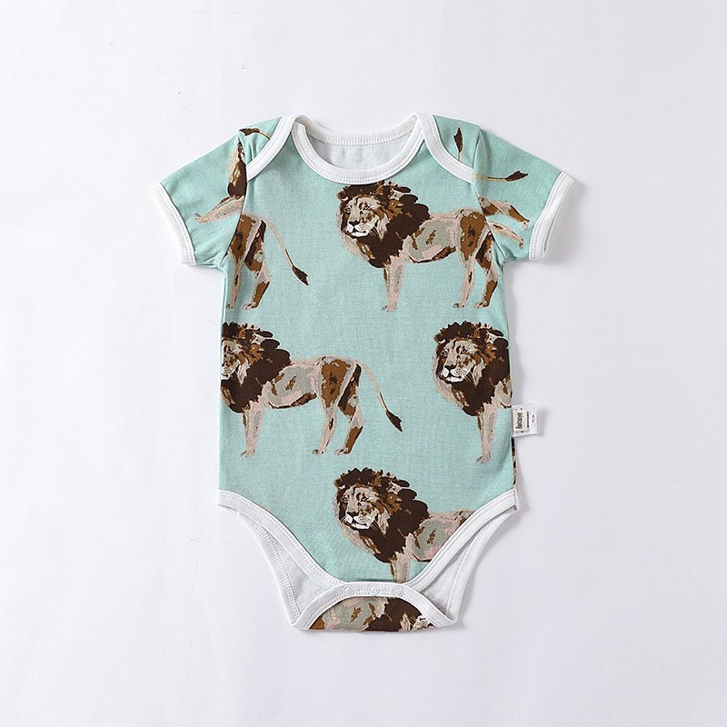 Newborn Unisex onesie Baby Boys Girls Clothes Summer Short Sleeve Baby Romper Cute Sweet Cotton Playsuit Animals Print Outfit