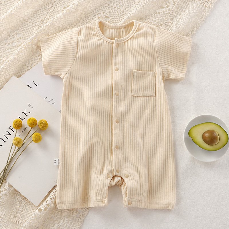 0-24M Newborn Infant Baby Girl Boy Romper Toddler Short Sleeve Cotton Rompers Baby Clothes Jumpsuit