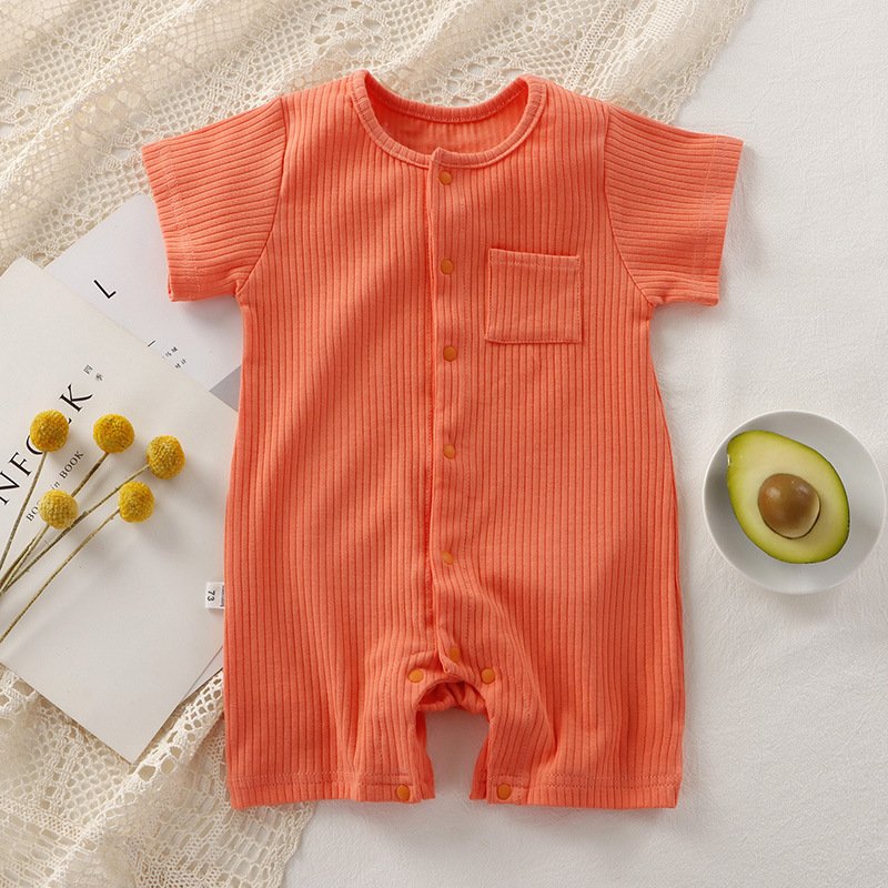 0-24M Newborn Infant Baby Girl Boy Romper Toddler Short Sleeve Cotton Rompers Baby Clothes Jumpsuit