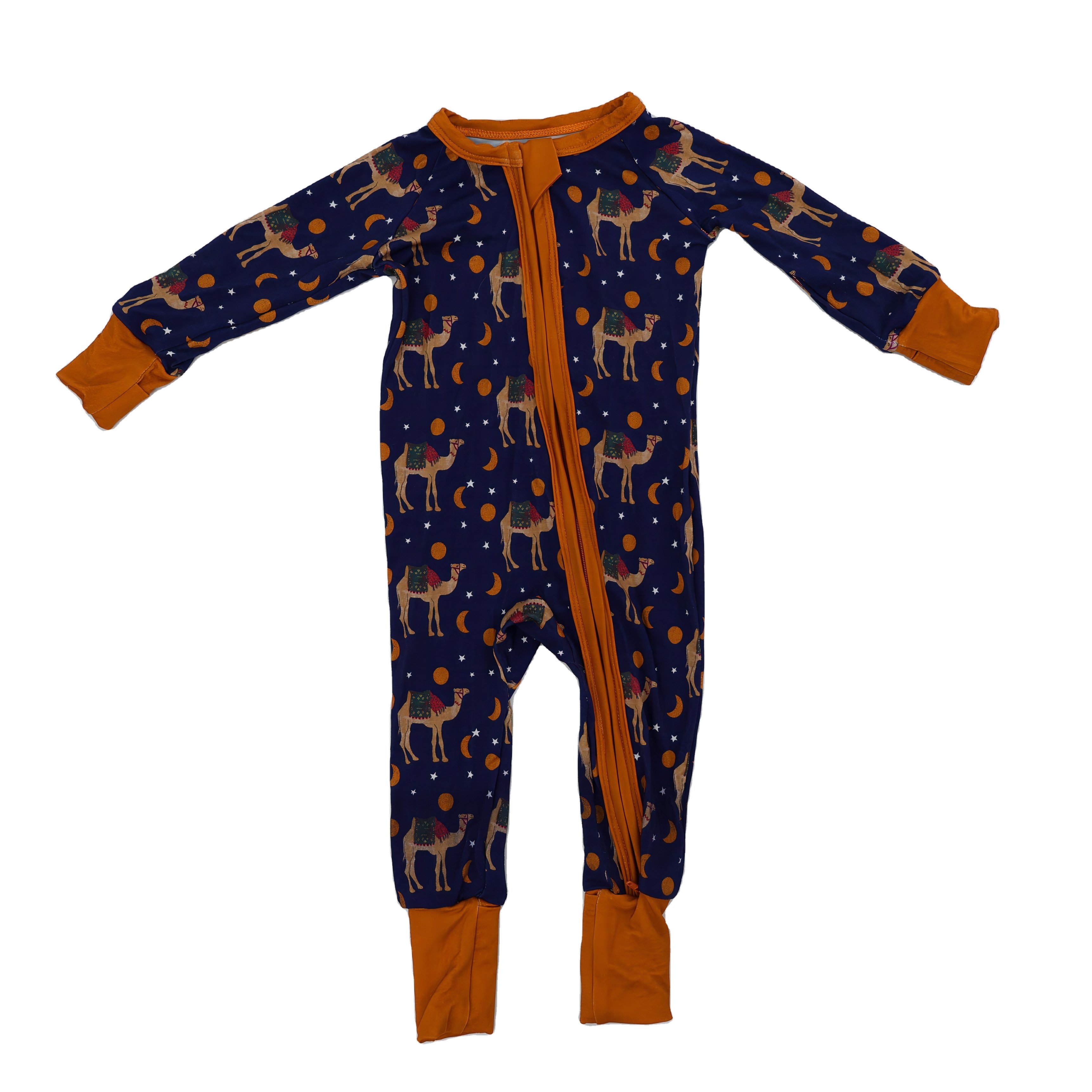 Qingli OEM Hooded Baby Romper Halloween Checker Skull Baby Short Sleeve Romper