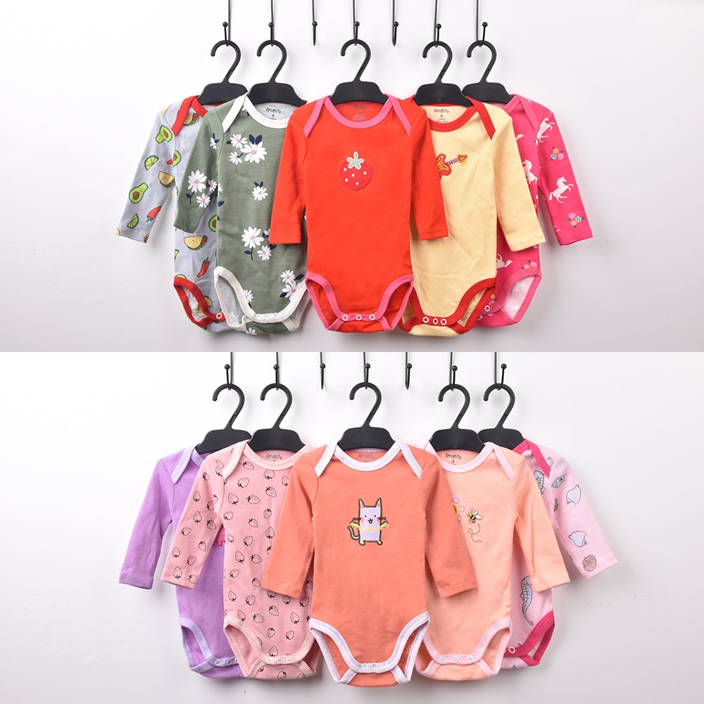New long sleeve baby onesie newborn jumpsuit clothing mixed design 5 piece baby rompers 0-3 months