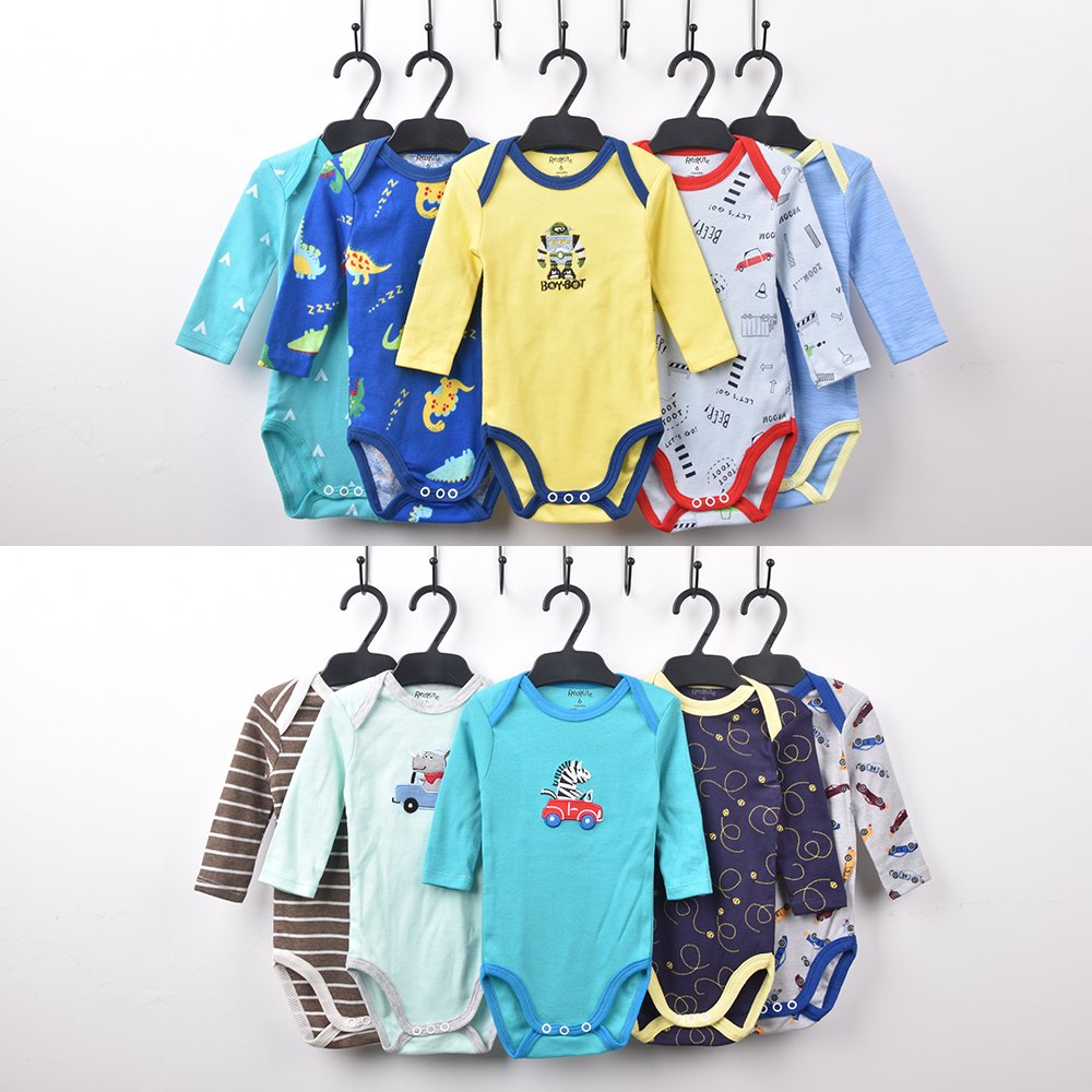 New long sleeve baby onesie newborn jumpsuit clothing mixed design 5 piece baby rompers 0-3 months