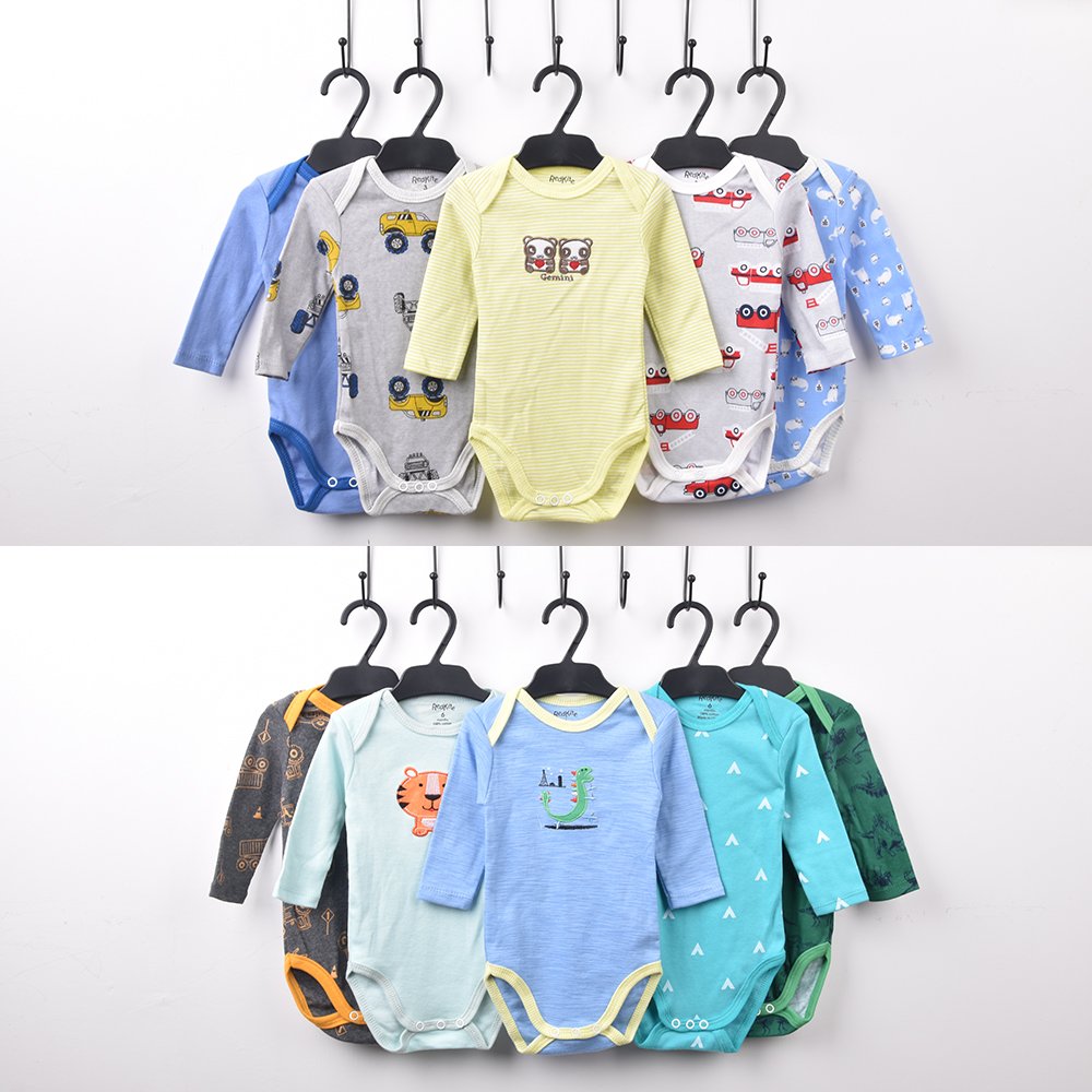 New long sleeve baby onesie newborn jumpsuit clothing mixed design 5 piece baby rompers 0-3 months