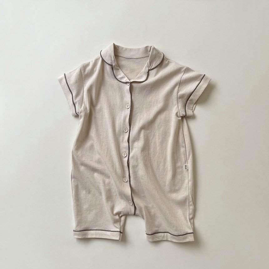 Ins New Summer Pajamas Baby Clothes Short-sleeved Children's Home Clothes Set Infant One-piece Pajamas