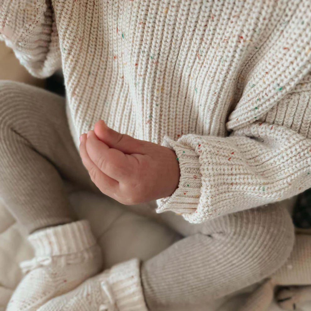 Cotton Custom Knit Long Sleeve Wholesale Baby Sweater beanie booties gift set support customize