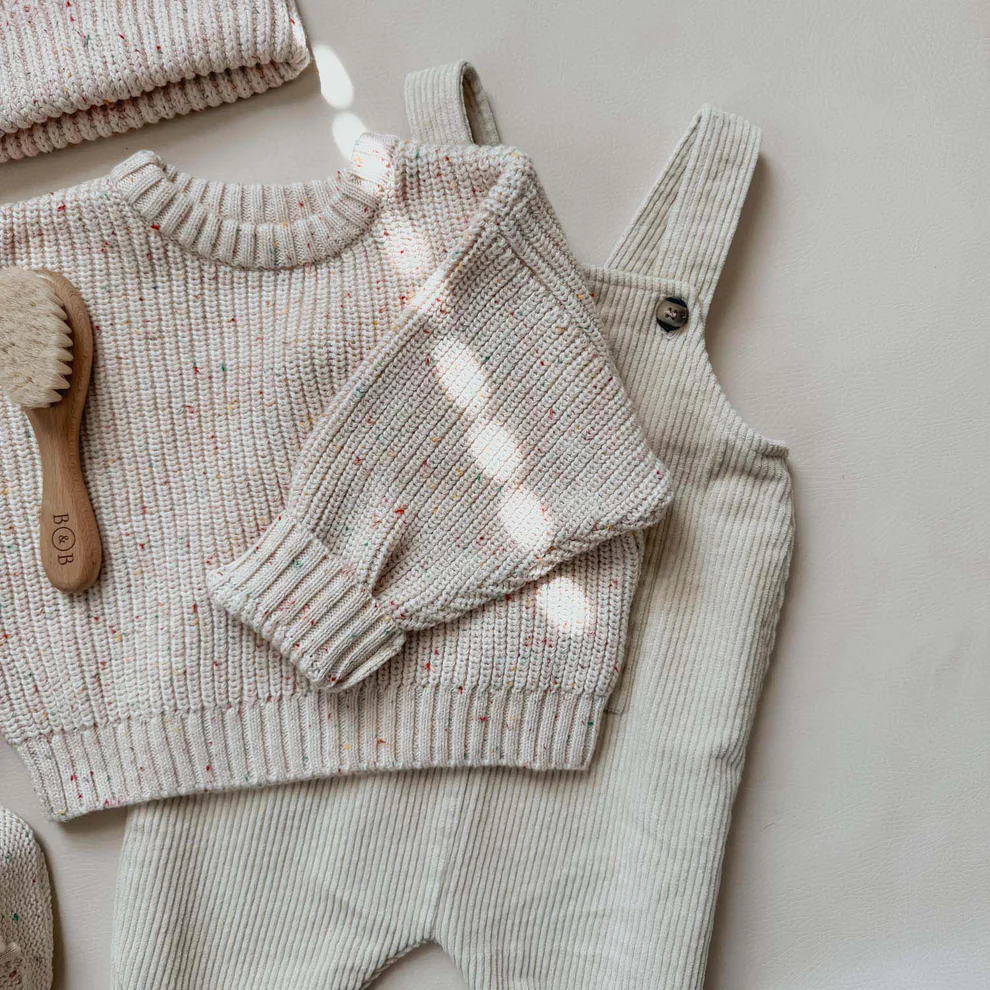 Cotton Custom Knit Long Sleeve Wholesale Baby Sweater beanie booties gift set support customize