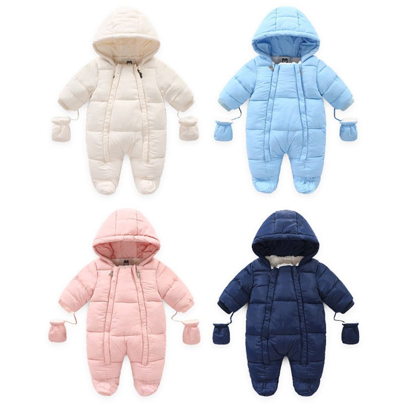 Newborn Baby Rompers Winter Long Sleeve Baby Clothes Soft Fleece Warm Baby Jumpsuits 6-18 Months