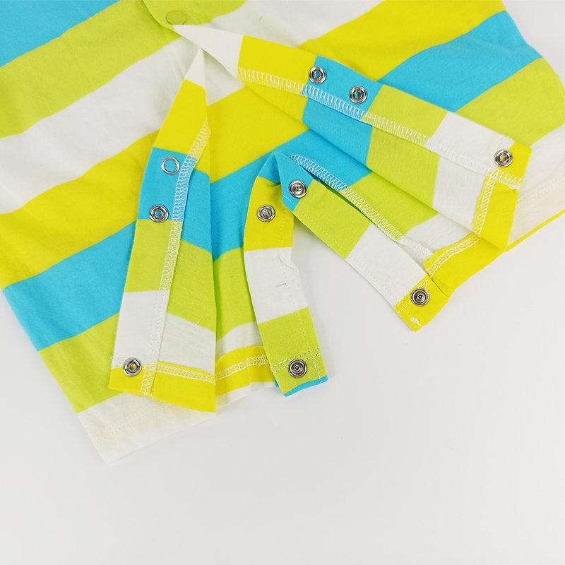 Pinuotu Baby Romper Colorful Stripe Organic Cotton Toddler Boy Girl Bodysuits Snap Buttons Children Summer Playsuits
