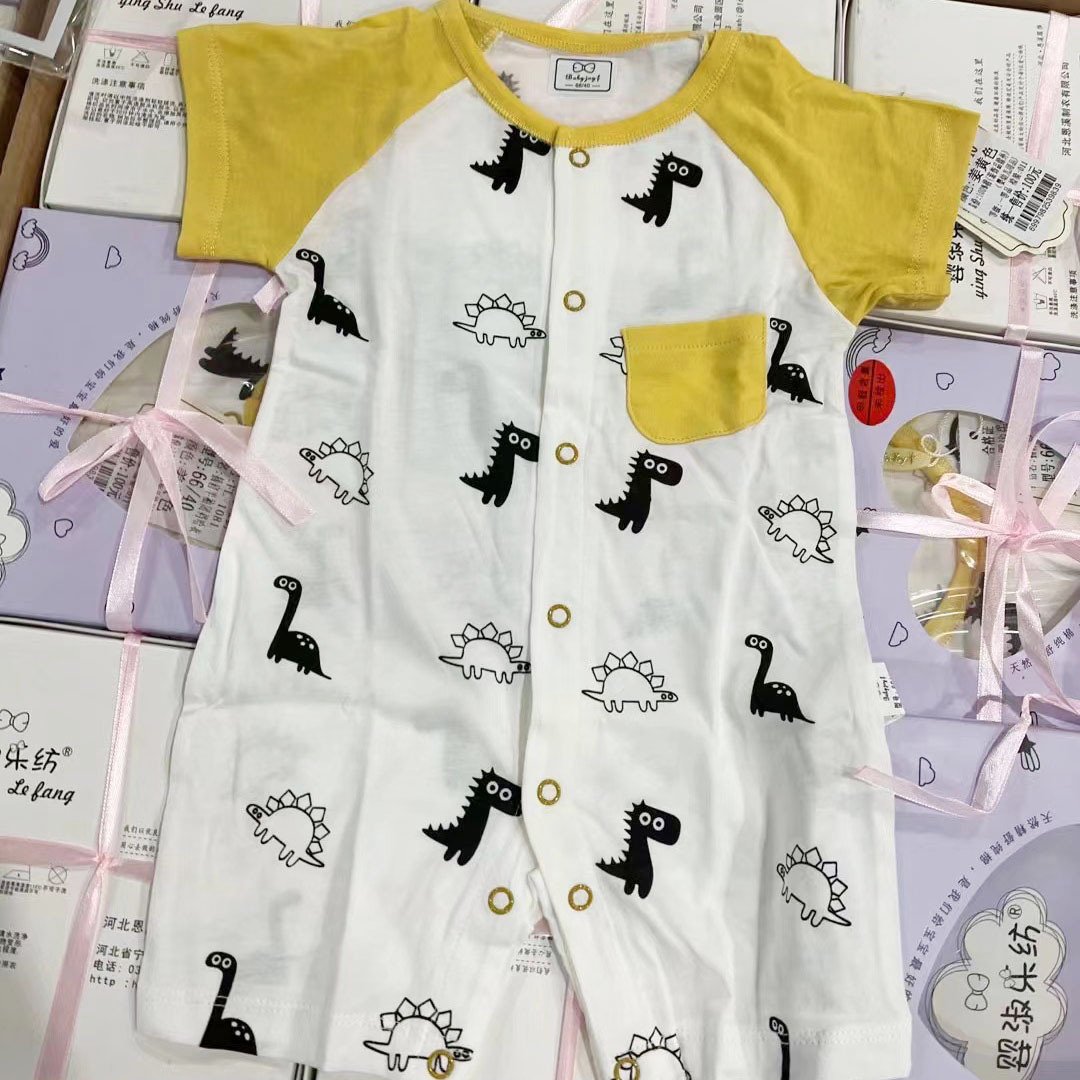 Factory wholesale activities discount large inventory Good quality 100% Cotton baby clothes baby rompers wholesale