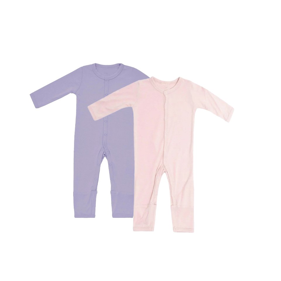 Customized brand logo Bamboo newborn baby rompers baby clothes bamboo fiber long sleeve middle button baby pajamas