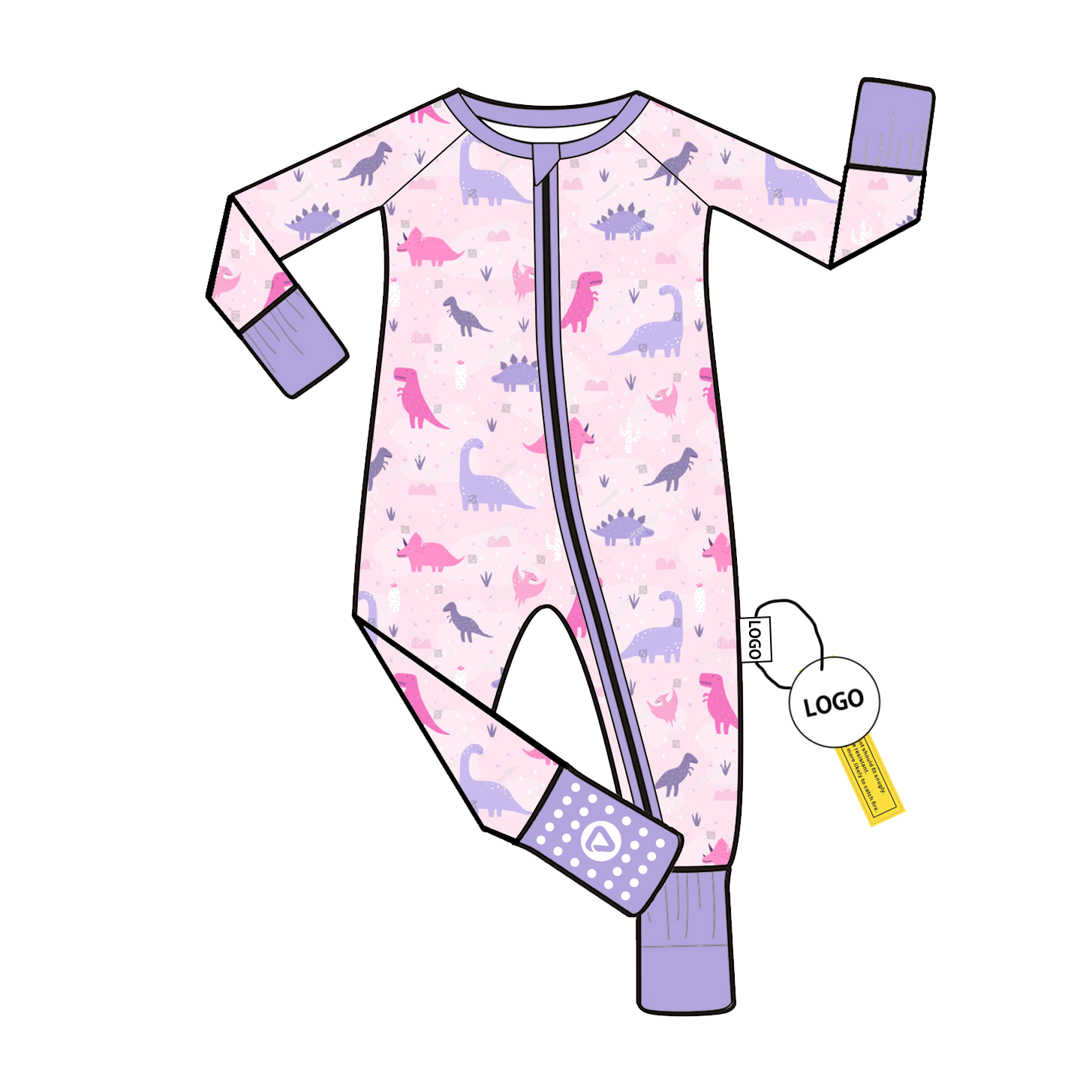 Comfortable Bamboo Viscose Newborn Romper with Long Sleeve for Girls Custom Pattern High Quality Soft Jumpsuit and Onesie